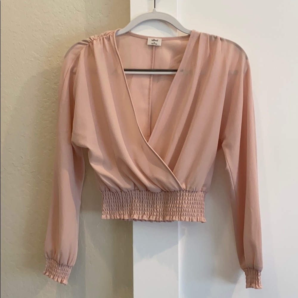Light pink blouse from Wilfred - aritzia